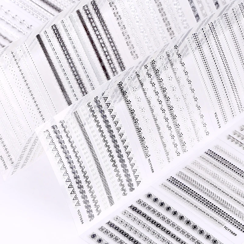 наклейки на ногти для ногтей 24 шт./лот 3d Ногтей Наклейки Красоты Летние Стили