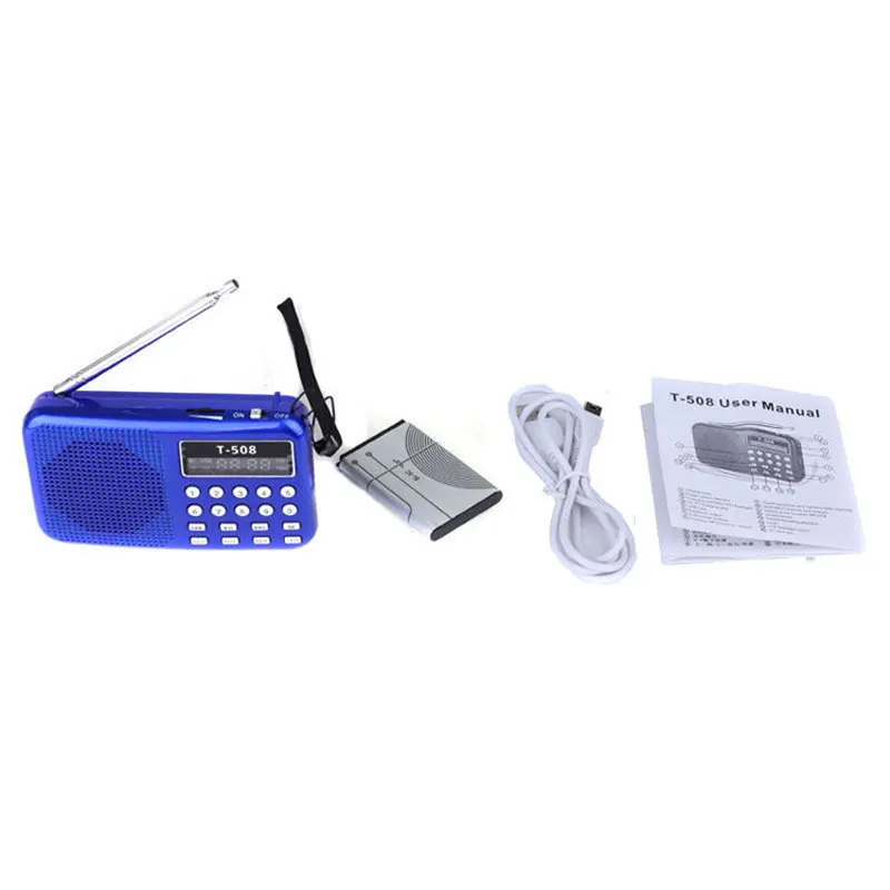 Портативный радиоприемник с поддержкой MP3 музыки TF / SD карт ЖК дисплей FM радио для