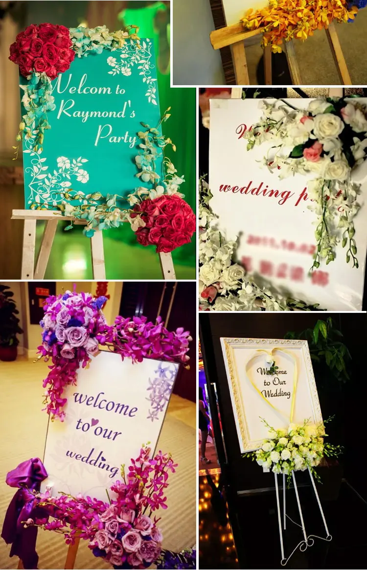 Сделай Сам свадебный реквизит свадьба Добро пожаловать карта цветы отель