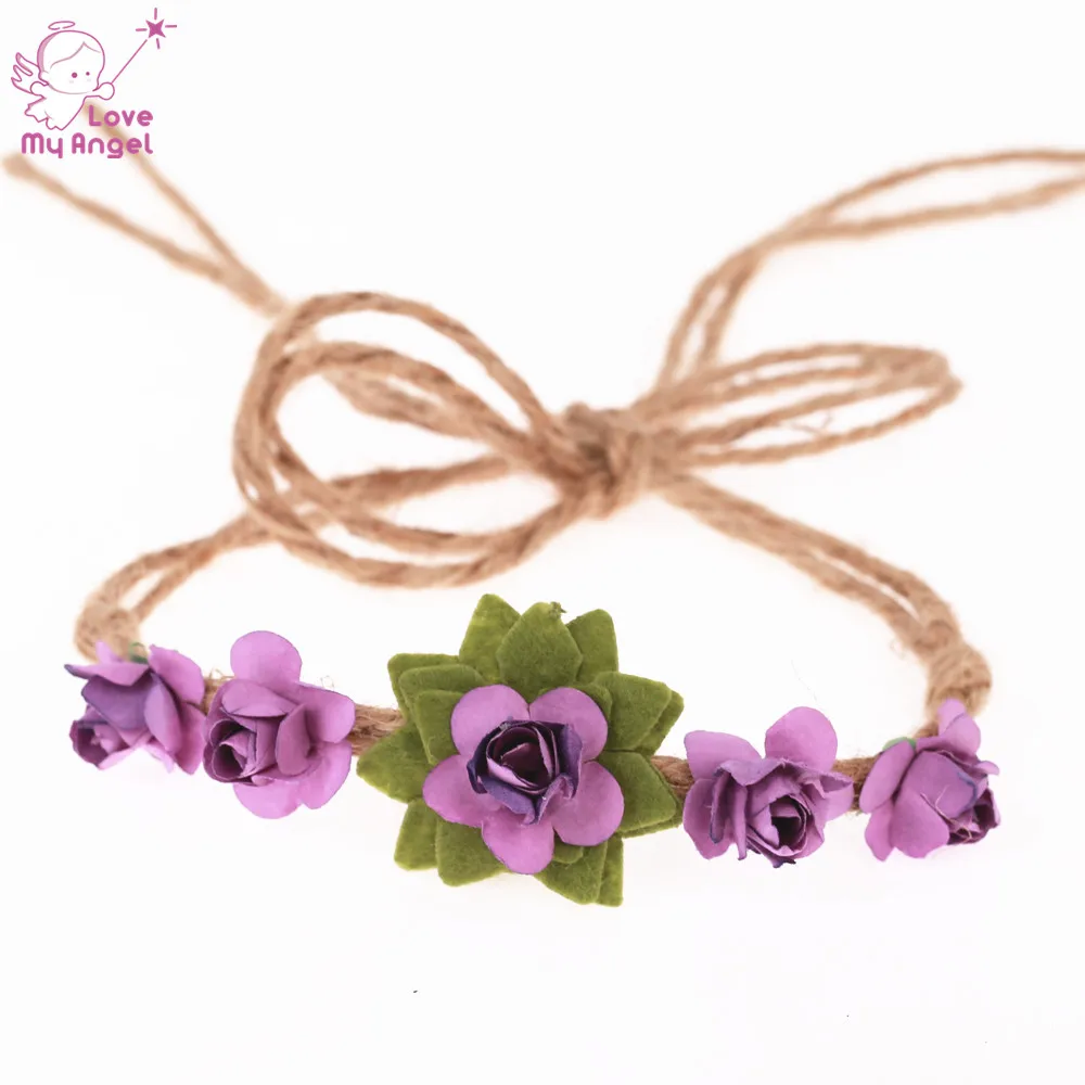 Шикарная повязка на голову с розовым цветком для девушек Женская бумажным