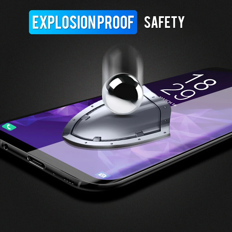 20D изогнутые все закаленное Стекло на для Samsung Galaxy S8 S9 S7 S6 Edge Plus Экран протектор