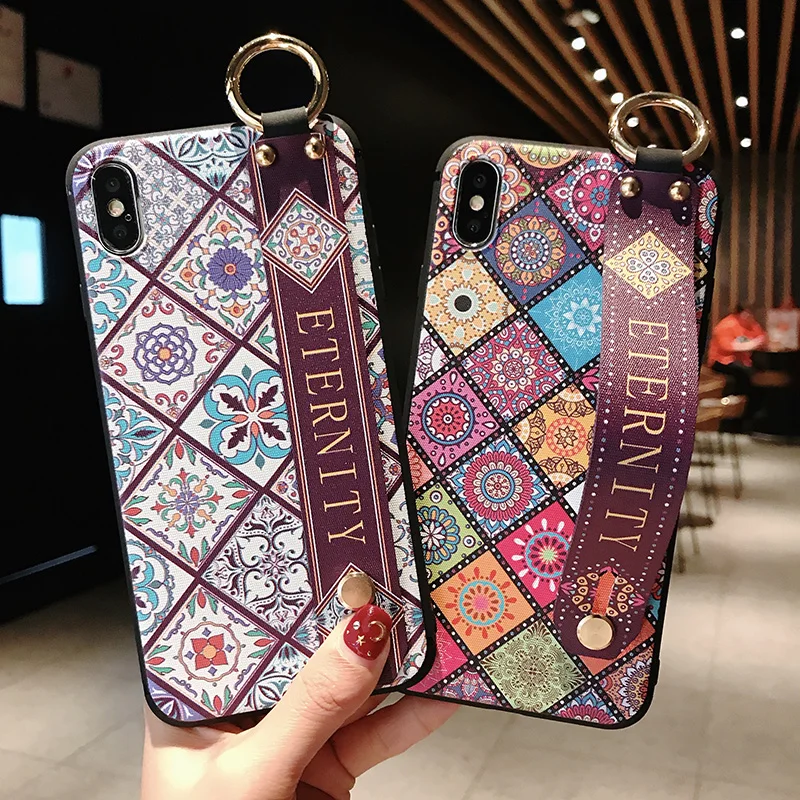 Мягкий чехол из ТПУ с ремешком на запястье для телефона Huawei Mate 10 20 Pro P10 plus P20 Lite Nova 3