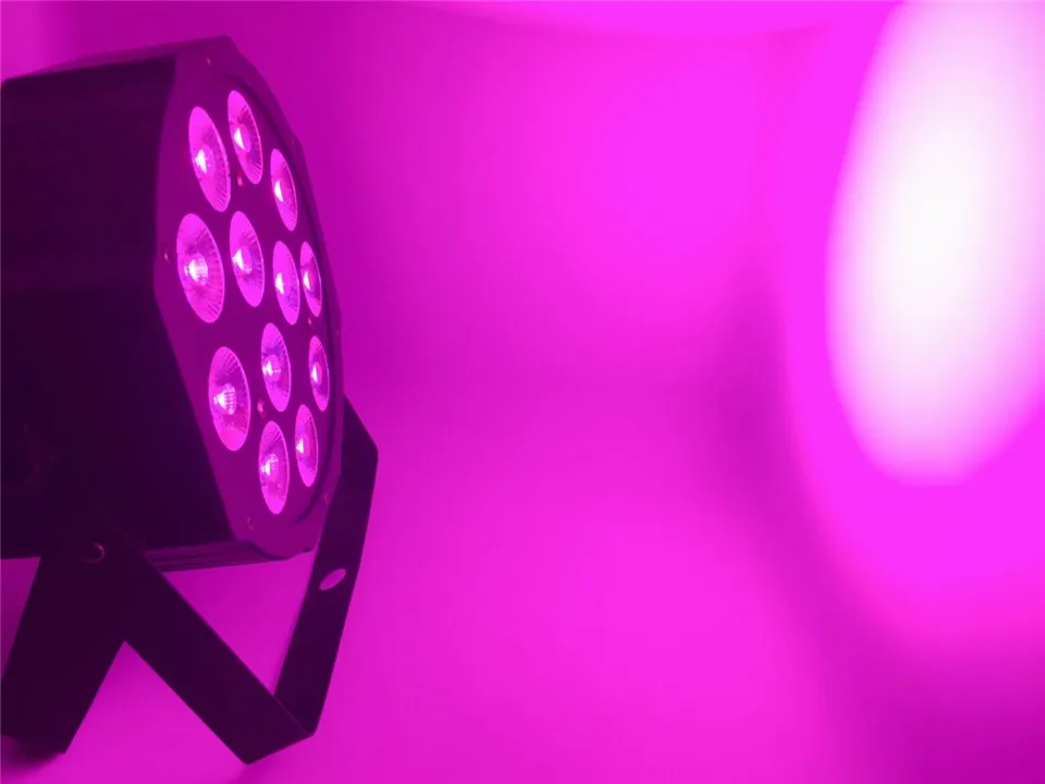 RGBW 4в1 12x12 Вт led par DMX светодиодные софиты плоский Par высокой мощности света с профессиональным для вечерние KTV диско Быстрая