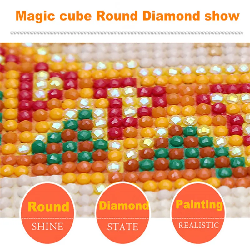 DPF Round Full Diamond Embroidery Red Rose 5D special Painting Cross Stitch Mosaic Needlework Crafts for Gift | Дом и сад