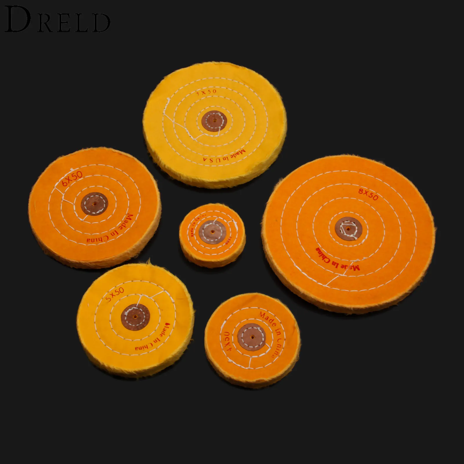 DRELD 1 шт. Аксессуары Dremel 75 200 мм желтая хлопковая ткань полировочное колесо