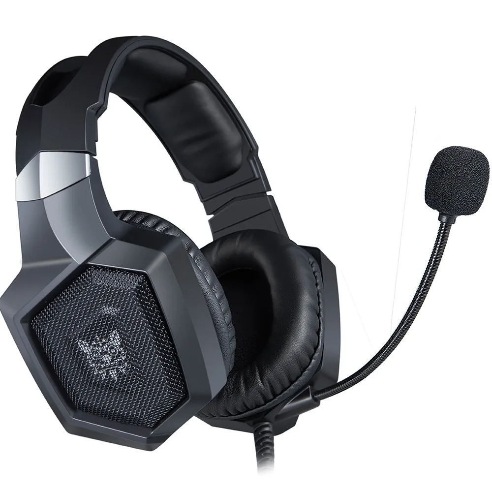 ONIKUMA K8 PS4 игровая гарнитура casque PC Gamer Стерео Игровые наушники с микрофоном светодиодный фонарь для XBox One ноутбука
