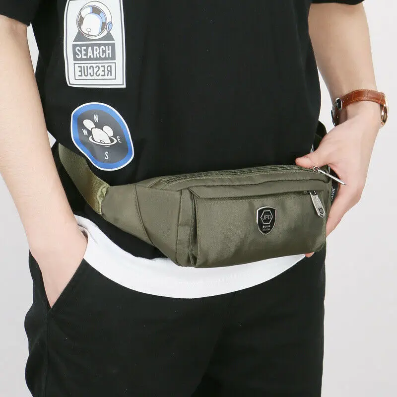 

New Men Nylon Sling Pack Chest Shoulder Crossbody Bag Biker Satchel Waist Purse