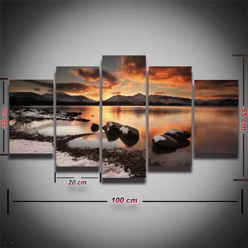 Картина на холсте морской пейзаж 5 шт.|canvas prints|sunset landscapingpainting sea |