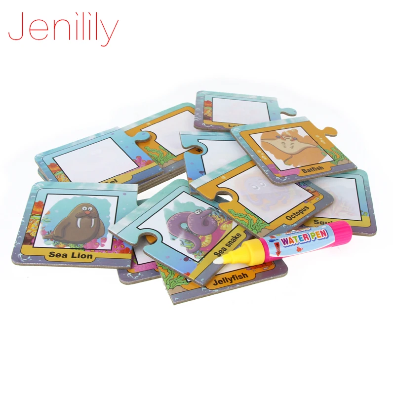 Игрушки для рисования Jenilily раскраска морские жизненные слова карточка книга