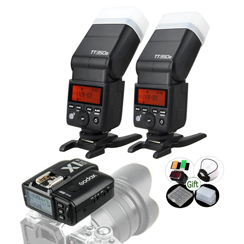 Передатчик Godox с триггером + Вспышка Speedlite TT350o TTL 2 4G HSS 1/8000s для камеры Olympus Panasonic|flash