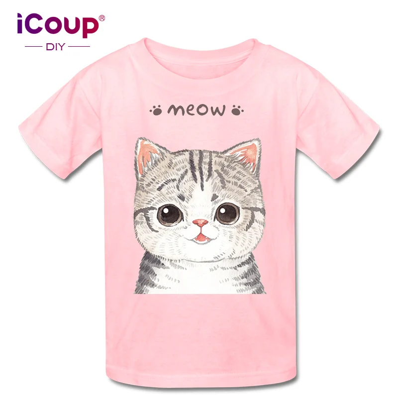 ICoup Детский мультфильм Китти 100% хлопок короткий рукав|Мужские футболки| |