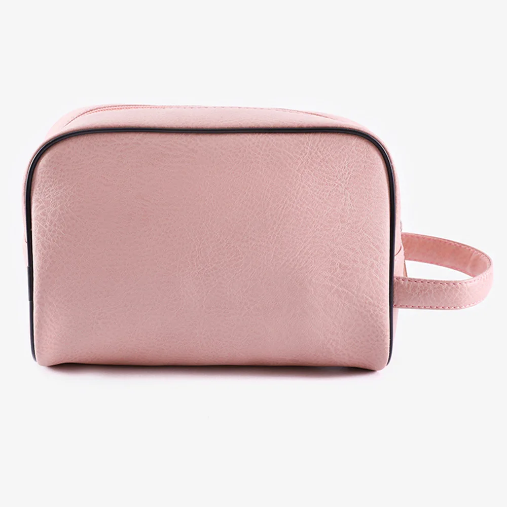 Pink Rectangle GABWE, женская косметичка, переносная, из искусственной кожи, косметички, косметичка, косметичка, Женский органайзер, дорожные сумки, косметичка - Цвет: Pink Rectangle