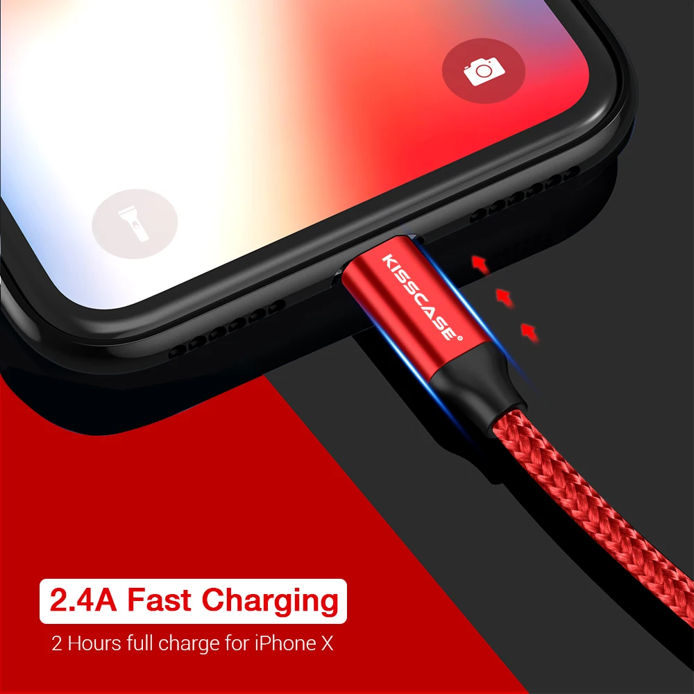 KISSSCASE 3A провод для быстрой зарядки USB кабель iPhone Android Micro Type c C кабели Samsung Huawei Xiaomi