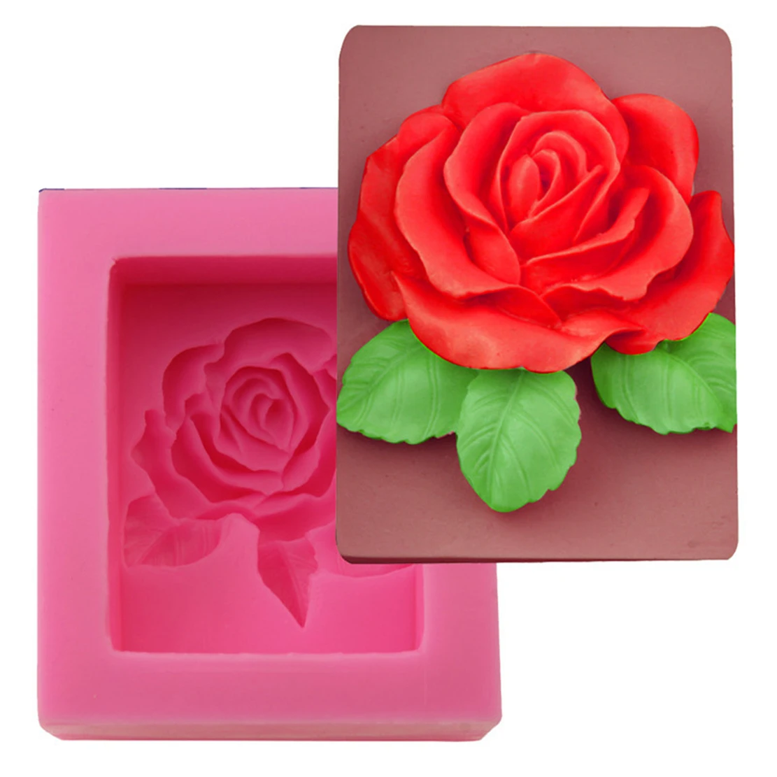 Большая Роза силиконовый для торта мыла помадка пирожные шоколадное украшение