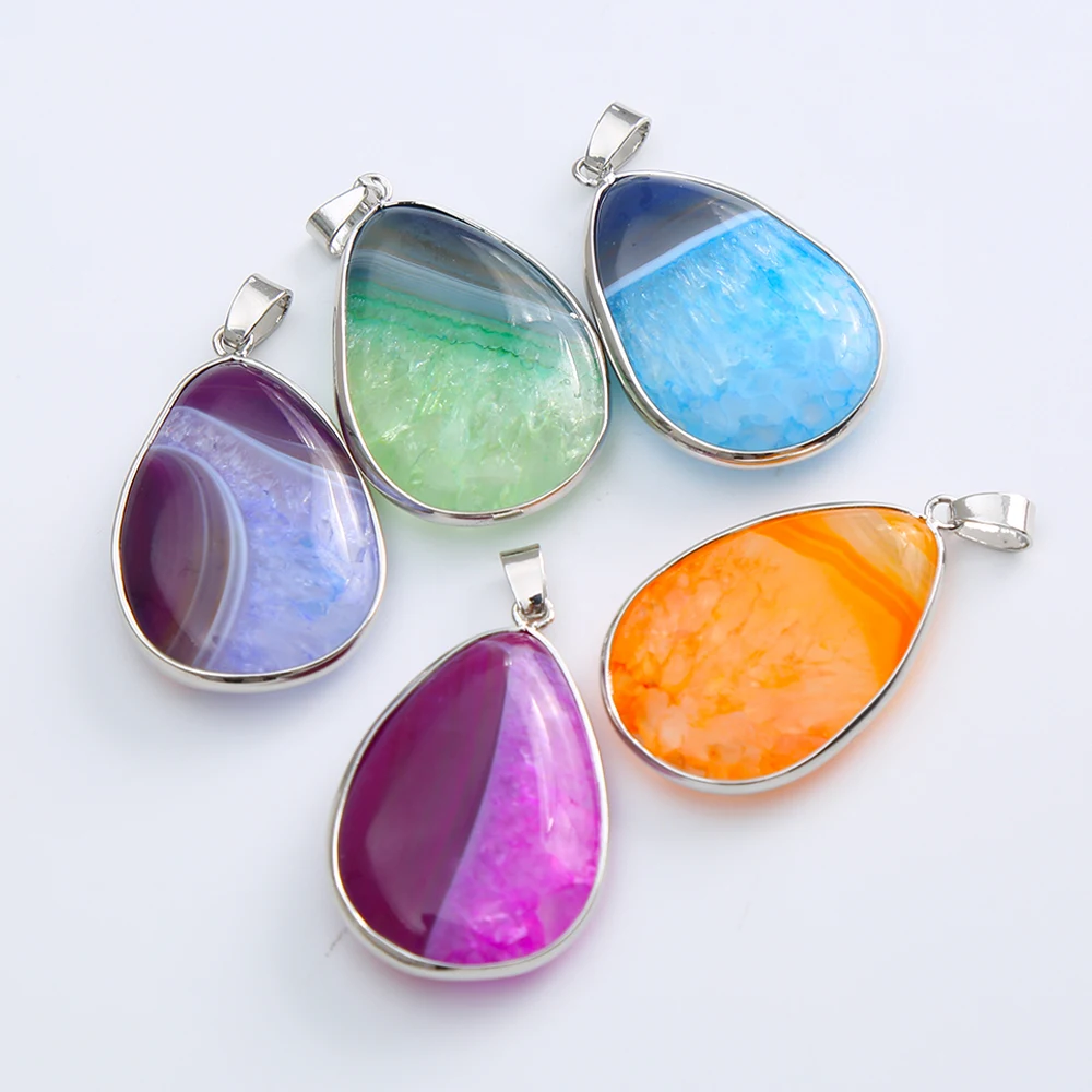 5 шт. женские Овальные Подвески из натурального камня|stone pendant|natural stone pendantstone pendant