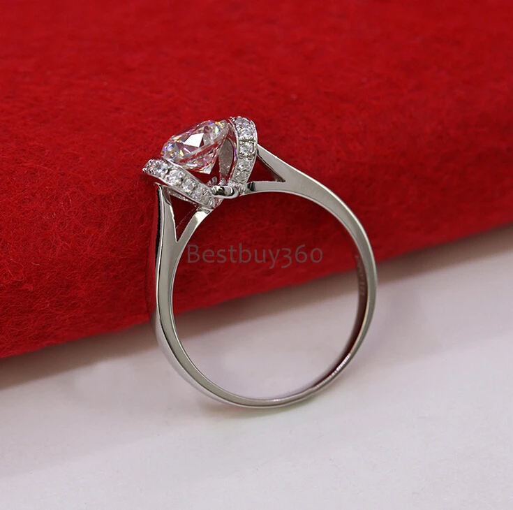 Pure Silver 1 Carat 925 Sona Mariage S925 Ring Nupcial De Mariee Casamento Boda Diamante Anel Aneis Anillo Anneau (JSA) | Украшения и