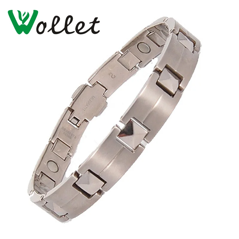 Wollet Jewelry энергетический мужской женский германиевый чистый титановый браслет