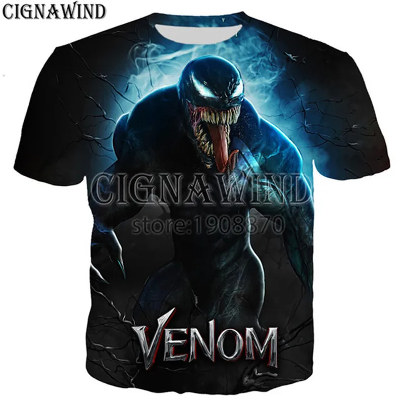 Модная крутая футболка для мужчин/женщин фильм Marvel venom футболки с 3D-принтом короткий рукав Харадзюку стиль футболка уличная топы - Цвет: 08