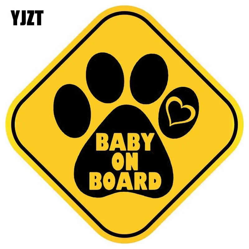 YJZT 14 6 см * наклейка на доску BABY ON BOARD ПВХ автомобильная с принтом Love Dog Paw 12