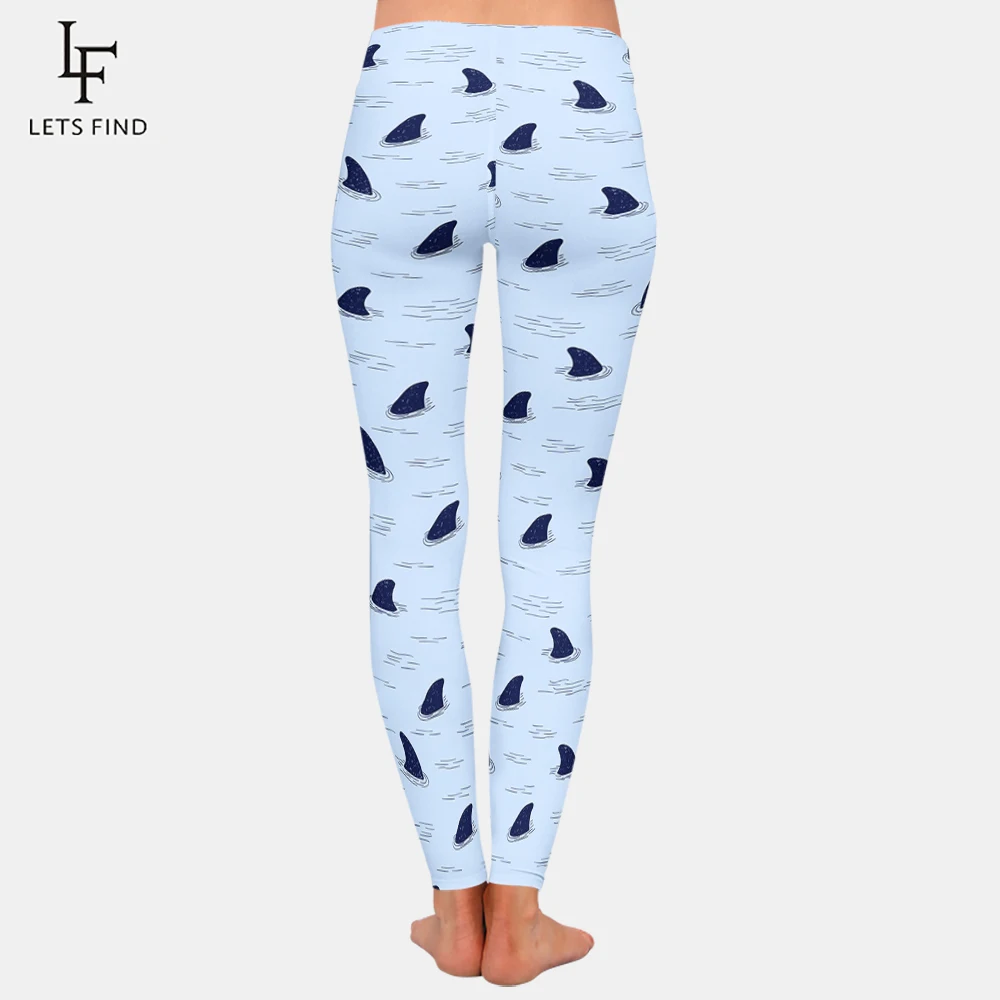 

Women Fashion New Design Print Leggings High Elasticity Workout Leggins Famle Winter Soft Comfortable Shark Fin Legging