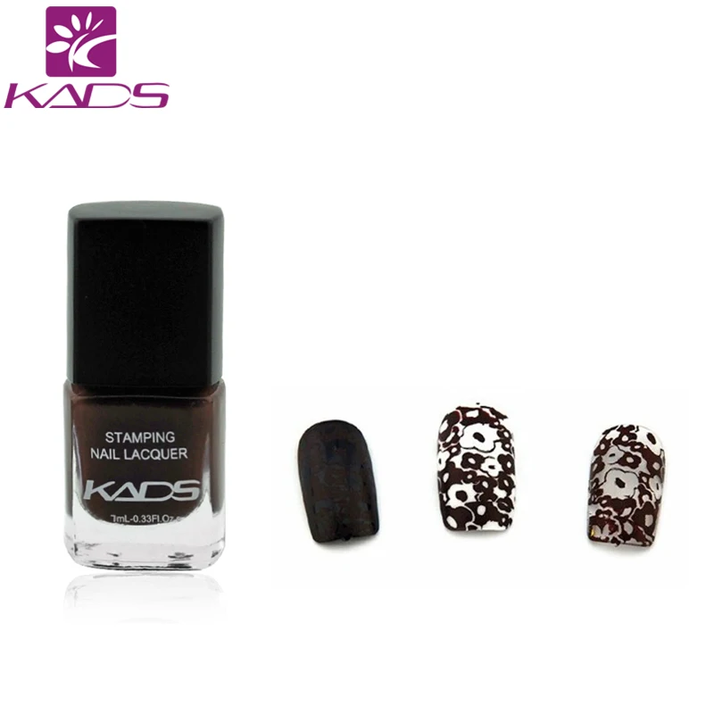KADS Горячие Магия Моды Коричневый Цвет Ногтей Печати Лак и ногтей Штамп Польский