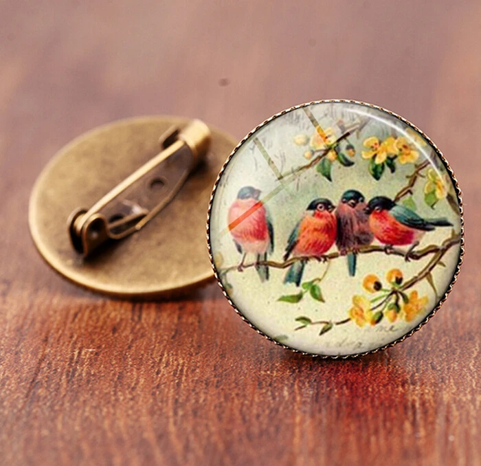 Новинка винтажная Женская Брошь в виде животного стеклянный купол