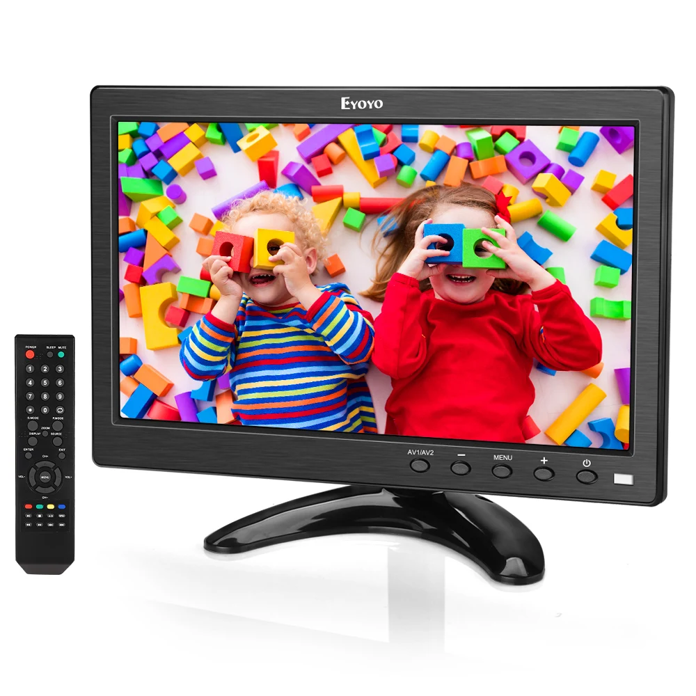 Eyoyo 10 дюймов маленький экран телевизора HDMI портативный кухонный телевизор 1024x600