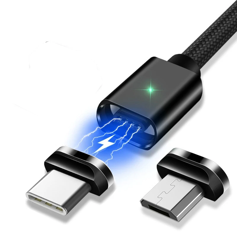 Зарядный кабель Магнитный USB кабель для передачи данных для iPhone быстрой зарядки Тип-C кабель микро-usb для samsung Galaxy A70 A50 A30 Kabel Magnetyczny