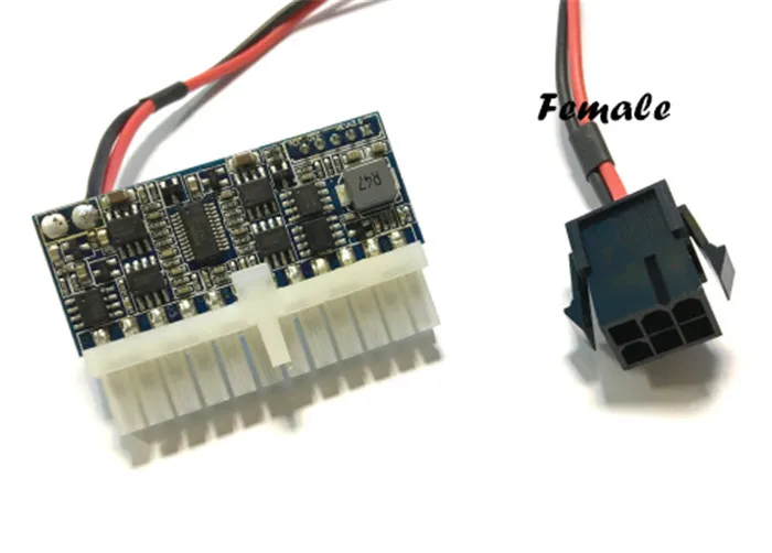 PCI-E 6pin женский входной DC-ATX-250W 24pin блок питания Swithc Pico PSU автомобильный мини ITX
