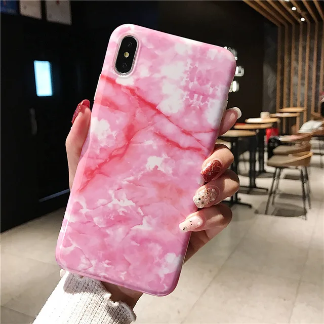 R15 Мраморный чехол для телефона для iphone 7 XS MAX, чехол, мягкая задняя крышка из ТПУ для iphone 6, 6 S, 7, 8 Plus, iphone X, XR, чехол для телефона s - Цвет: R15