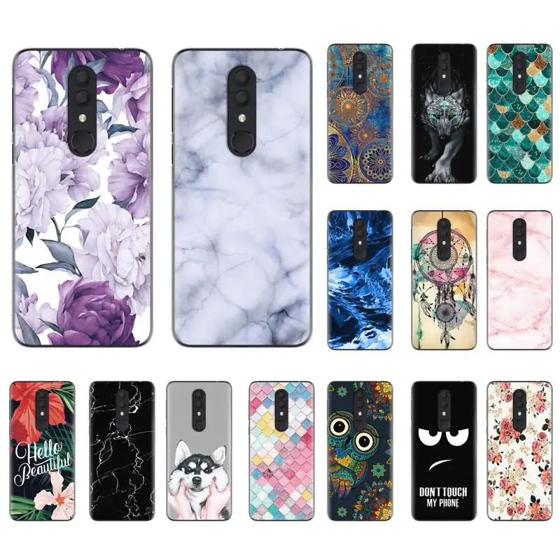 Ударопрочный чехол для телефона Alcatel 3 (2019) / 5053 цветной окрашенный Мягкий