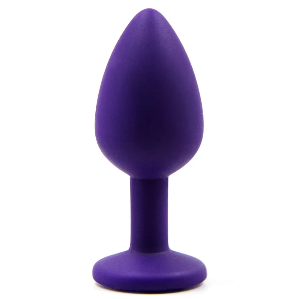 28*72mm Pink Red Black Silicone butt plug anal dildo with gem diamond SM adult game sex toy for masturbate couple women gay men | Красота и