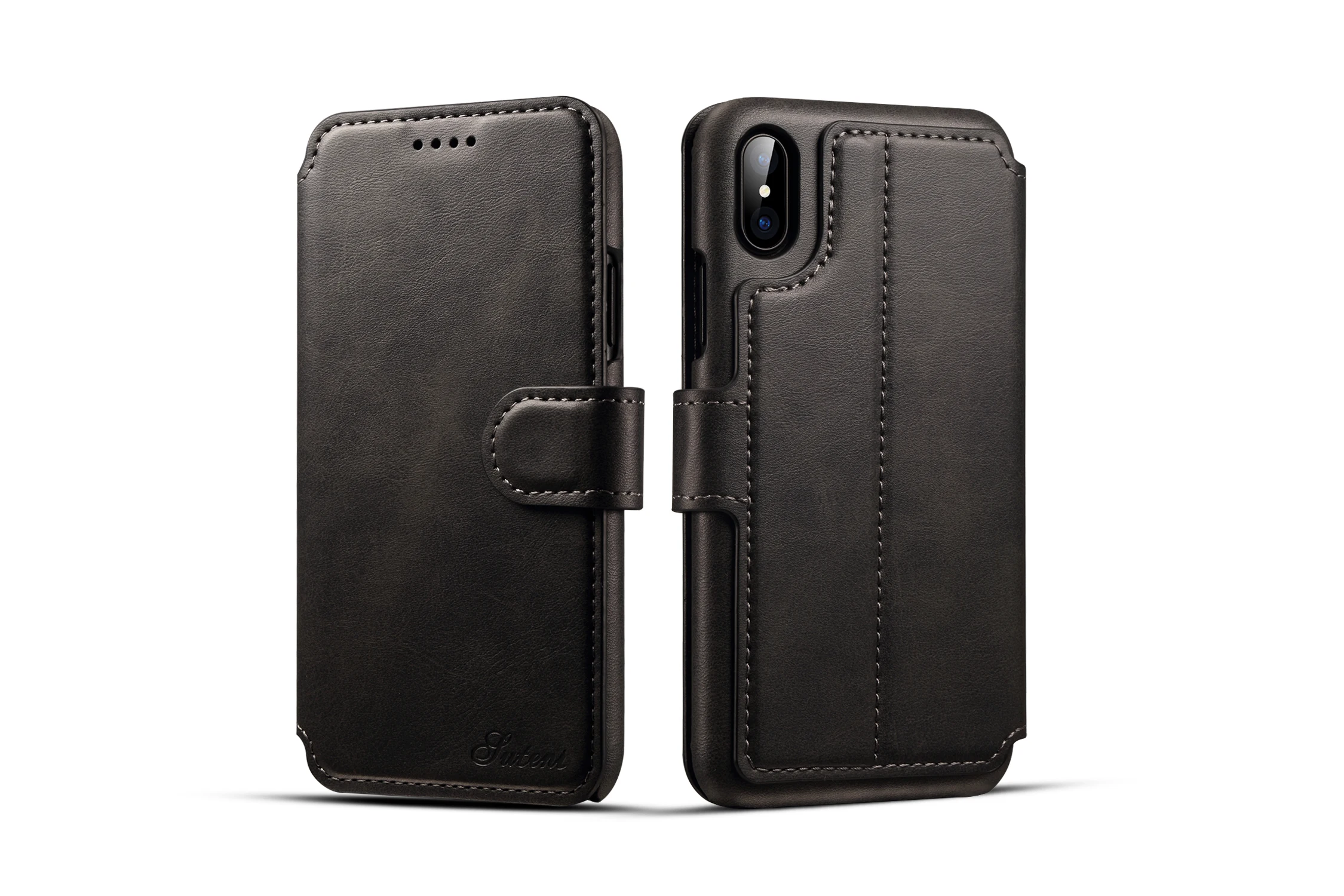 Кожаный чехол кошелек CLETO с отделением для карт iPhone 7Plus 8plus iphone XS Max