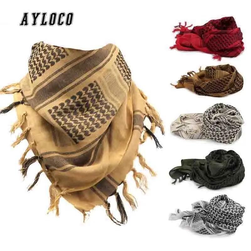 Квадратный военный тактический Мужской утолщенный армейский шарф|Мужские шарфы|