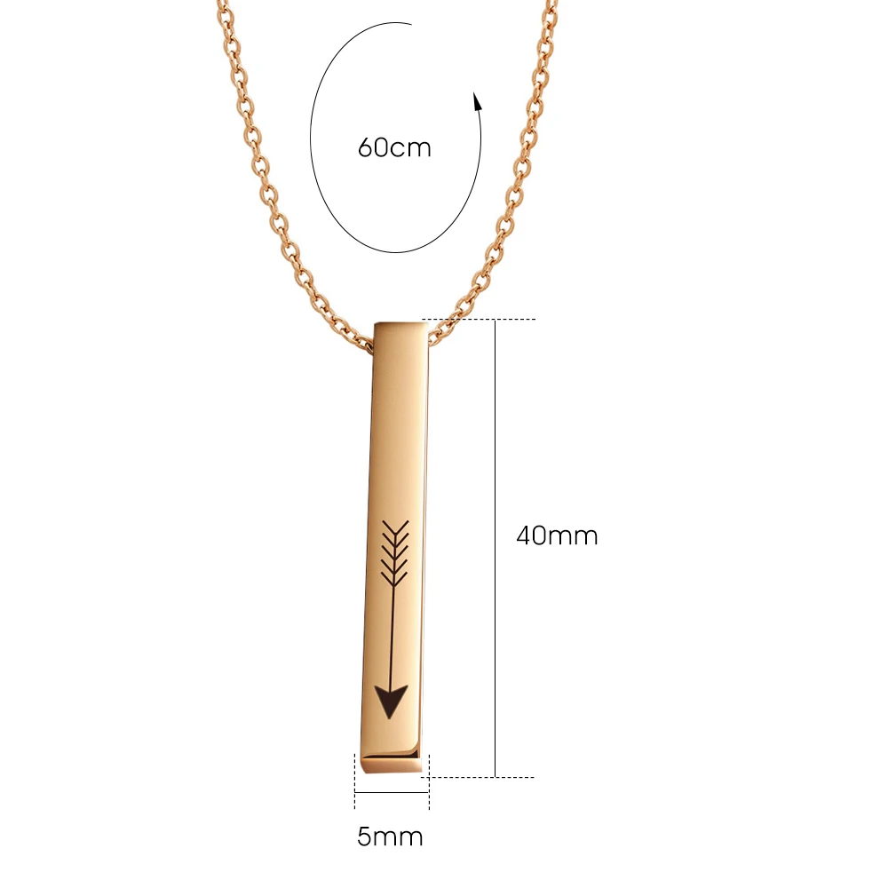 Стерео палка пара ожерелье с надписью 2019 модный Индивидуальный кулон из
