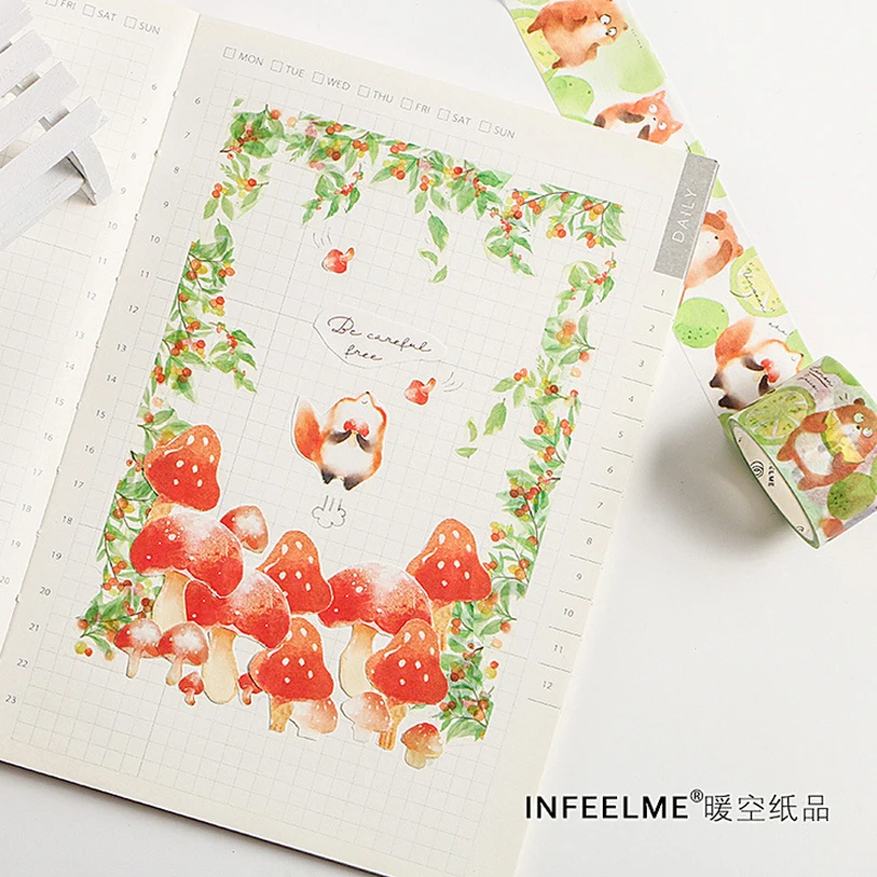 Мультфильм Лес Животные васи лента маскирующая декоративный дневник