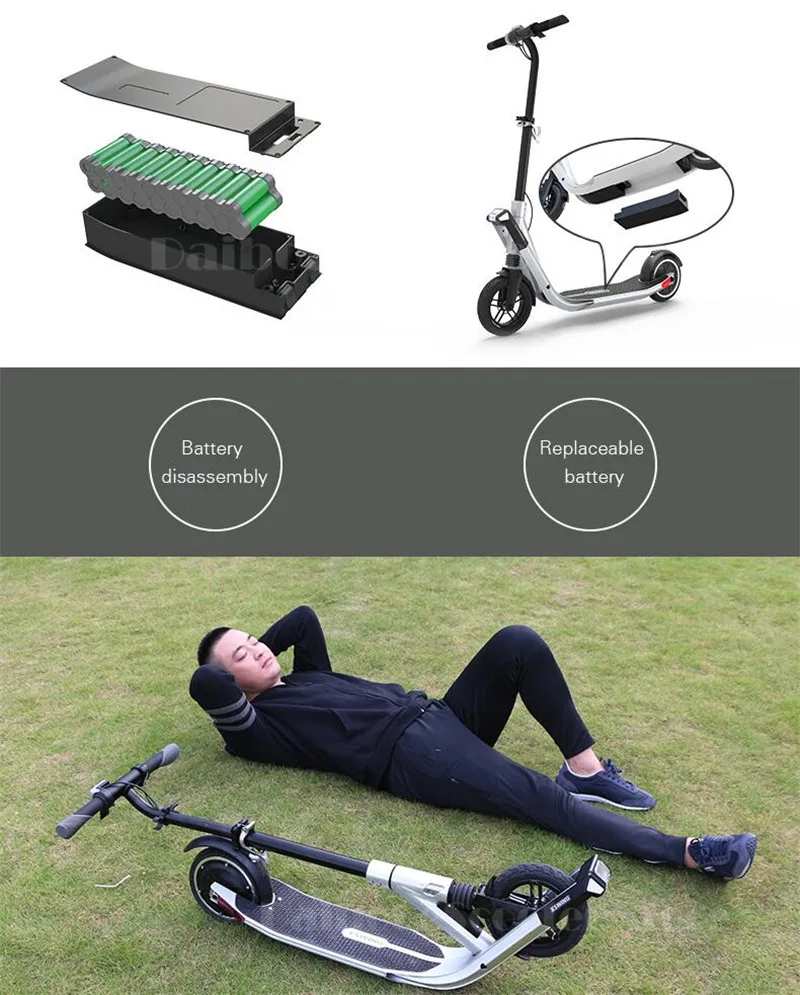 

Daibot Electric Bike 36V Two Wheel Electric Scooters 8 Inch 250W Adults Foldable Electric Skateboard Scooter