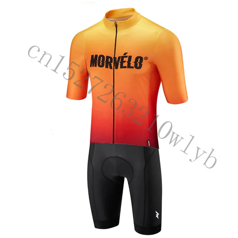 15 Morvelo футболка с коротким рукавом велокостюм шорты наборы дышащая профессиональная команда велосипедный Триатлон Одежда для велогонок - Цвет: 15