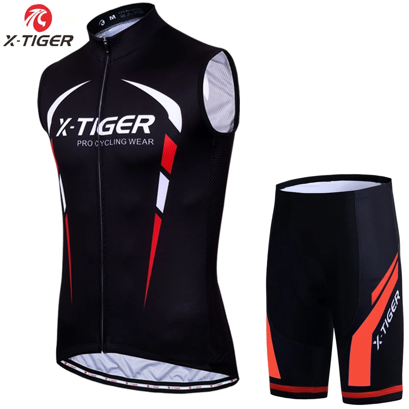 Normal Cycling Set X-Tiger Pro без рукавов Велоспорт Джерси Набор Гонки на велосипедах велосипедные наборы летние горные веложилетки одежда Ropa Maillot Ciclismo - Цвет: Normal Cycling Set
