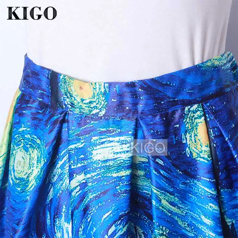 Летняя плиссированная ретро-юбка KIGO винтажная юбка-пачка с высокой талией и