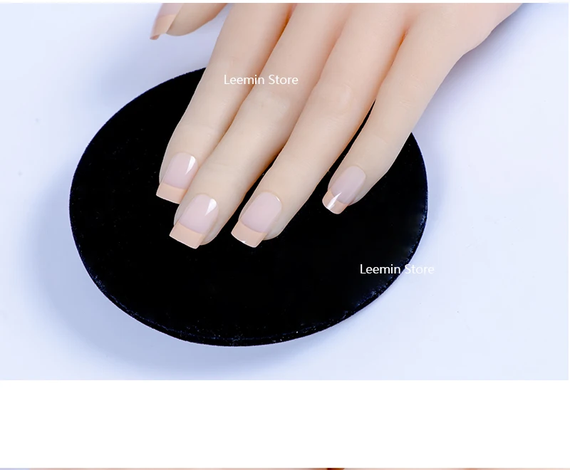 Длинные французские накладные ногти красные бежевые 24 шт./компл. | Красота и