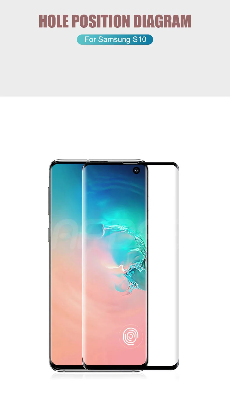 30D полный изогнутый экран закаленное стекло для samsung Galaxy S10 S9 S8 Plus S10e S7 Edge Note 8 9 защитное стекло защитная пленка