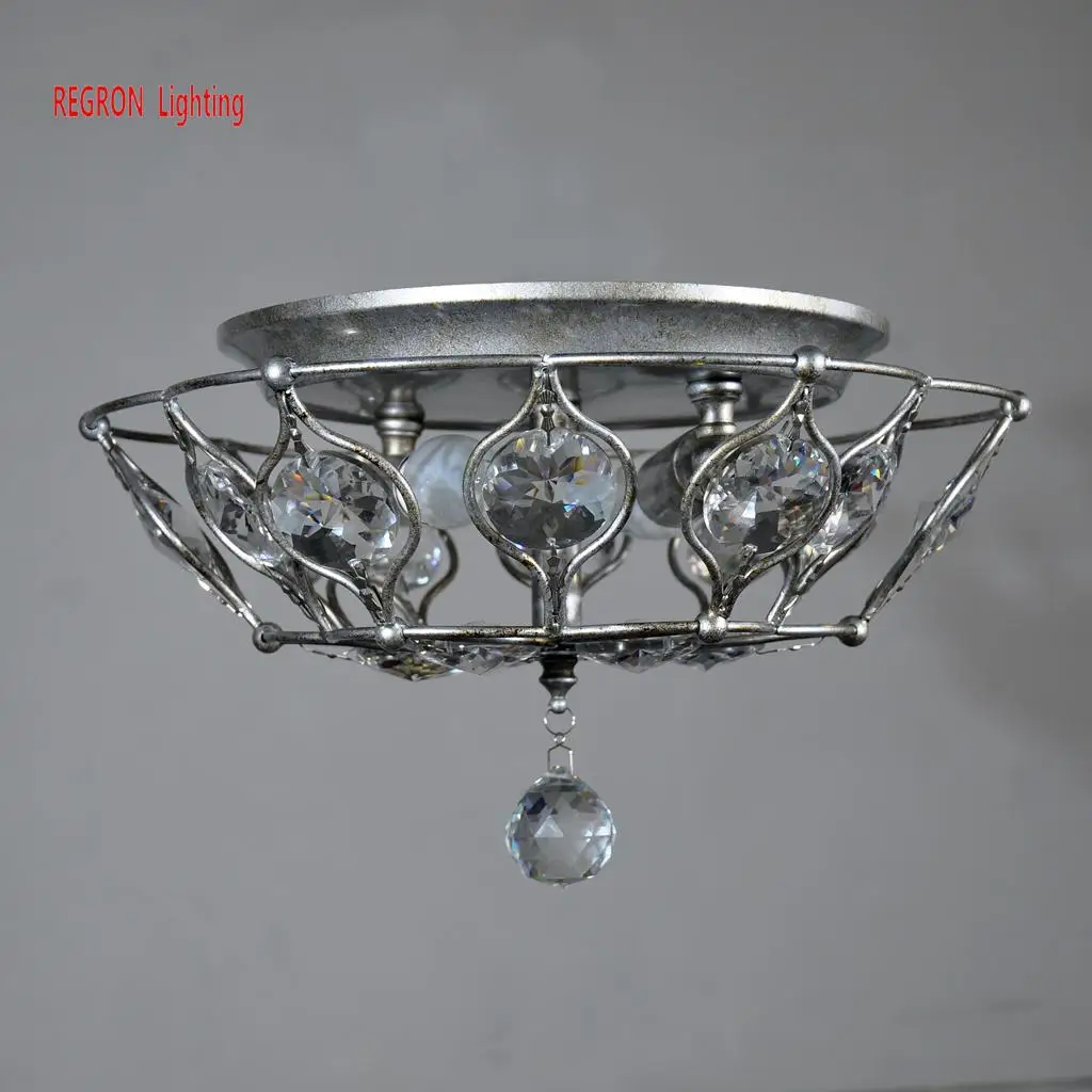 Светодиодные потолочные светильники Regron классические железные Хрустальные