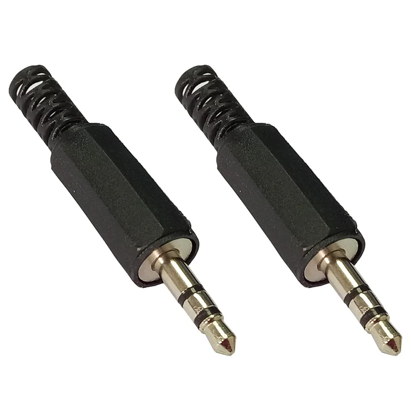 8 шт. штекеры для наушников 3 5 мм с черным пластиковым корпусом|plug connector|plug 3.5plug