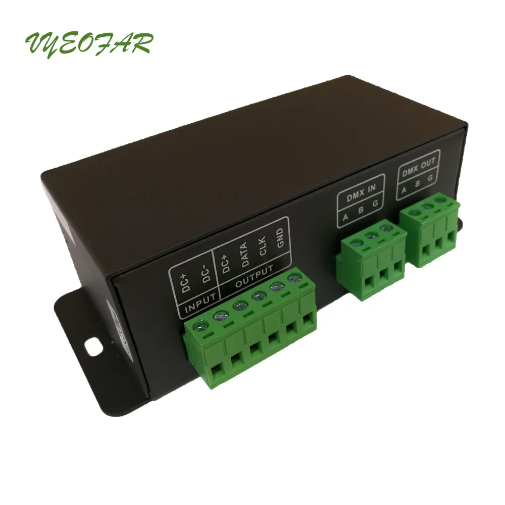LT-DMX-1809 DMX-SPI декодер сигналов; DC5-24V Вход поддержка WS2811/WS2812, UCS1903/1912, TM1803, TM1804, TM1809 TM1812 управляющий IC