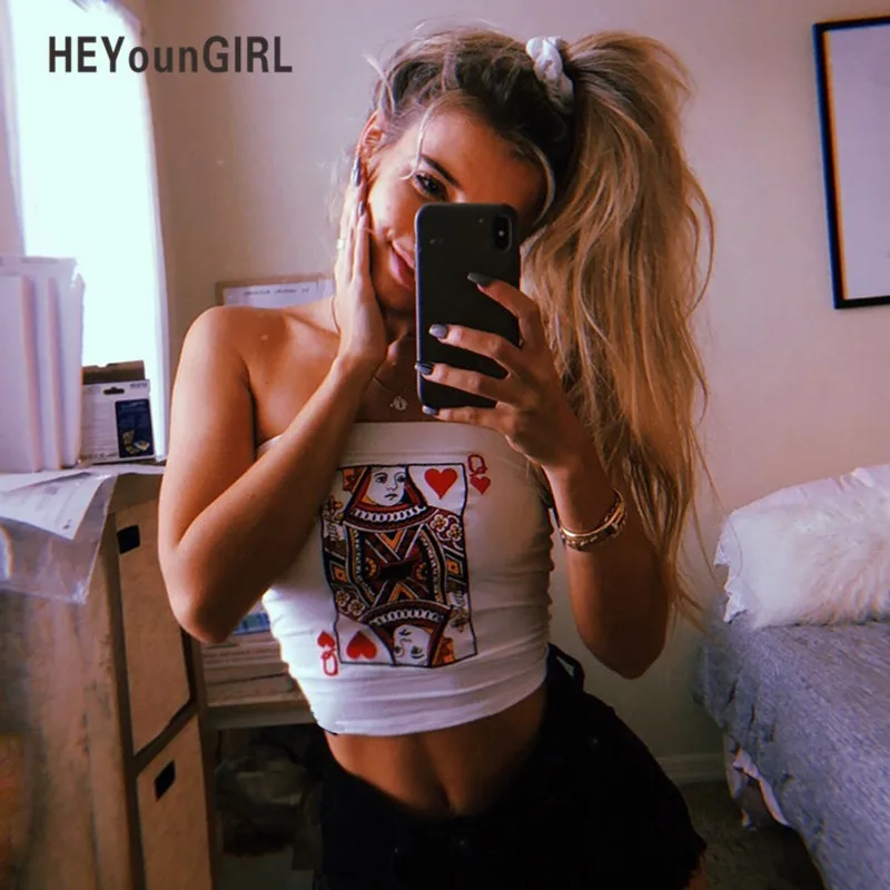 HEYounGIRL, вышивка, белый, без бретелек, Короткие топы, футболки, летние, сексуальные, бандо, топ, бюстгальтер, женская мода, уличная одежда, обёрточная бумага, грудь, Топ