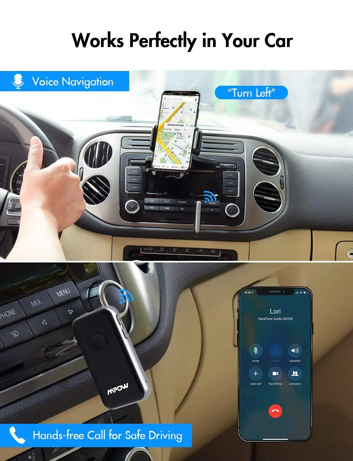 Mpow BH045 2 й Bluetooth 5 0 приемник передатчик в 1 Поддержка APTX/APTX LL 12 часов время
