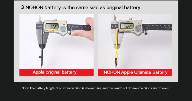 Nohon аккумулятор для iPhone 6 S Plus 3250 mAh Высокая емкость батарея для телефона для батареи Apple iPhone 6 S 6 S Plus батареи Бесплатные инструменты