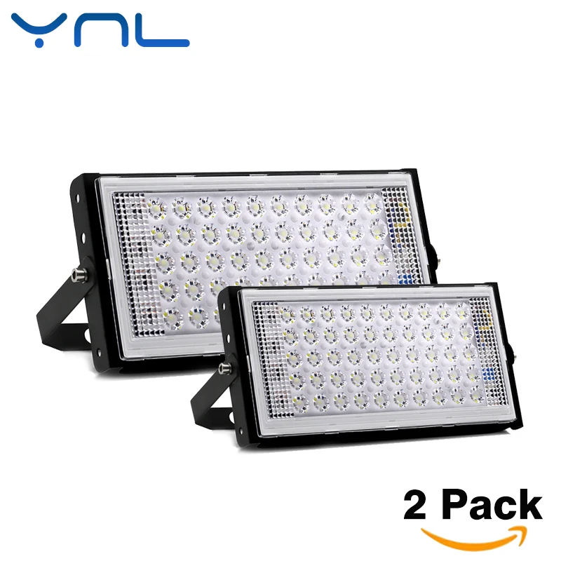 2 шт. YNL 50 Вт отражатель светодиодный прожектор Водонепроницаемый IP65 220 V Прожектор