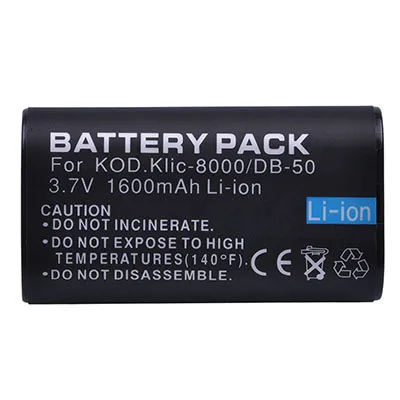 1 Battery Литий-ионный аккумулятор DuraPro 1600mAH KLIC-8000 KLIC 8000 DB-50+ зарядное устройство USB lcd для цифровых камер KODAK Z612 Z712 Z812 IS Z1085 - Цвет: 1 Battery